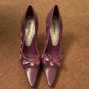BCBGirls Lavender Floral Heels